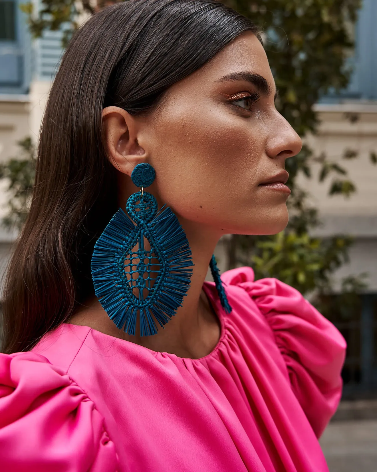 Miphai Bijoux-Boucle d'oreille bleue Palma Manizales