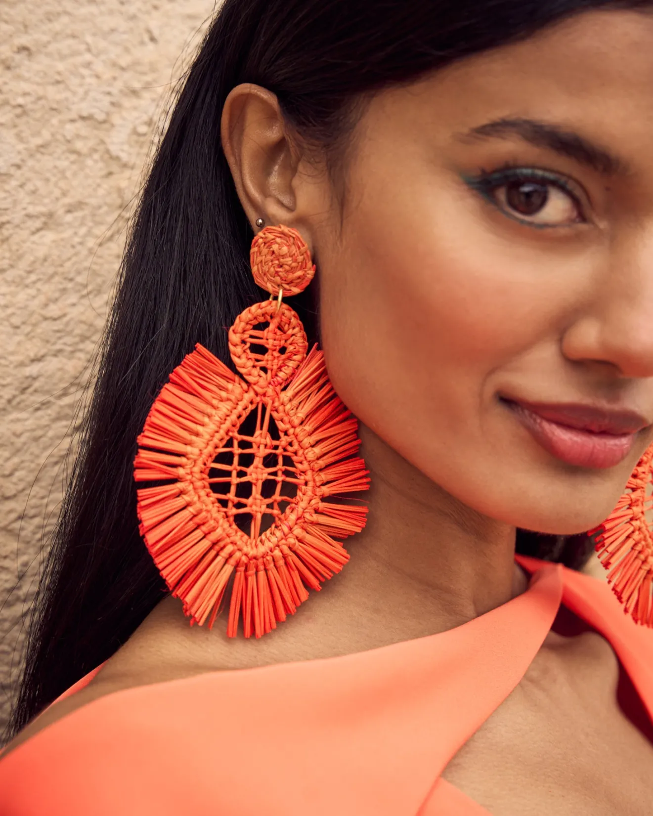 Miphai Bijoux-Boucle d'oreille orange Palma Manizales