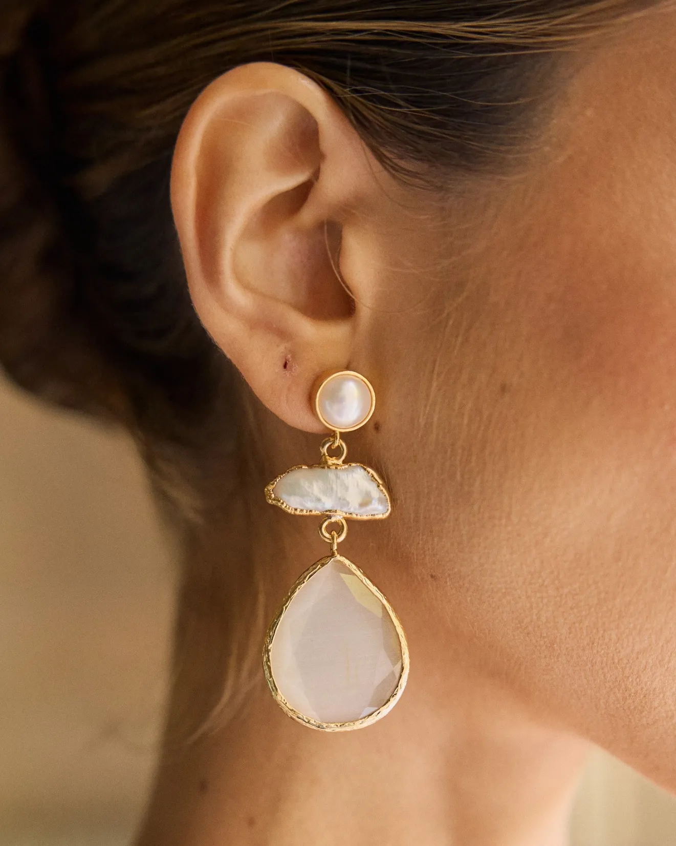 Miphai Bijoux | MariÉe-Boucles d'oreilles Serpent Blanc