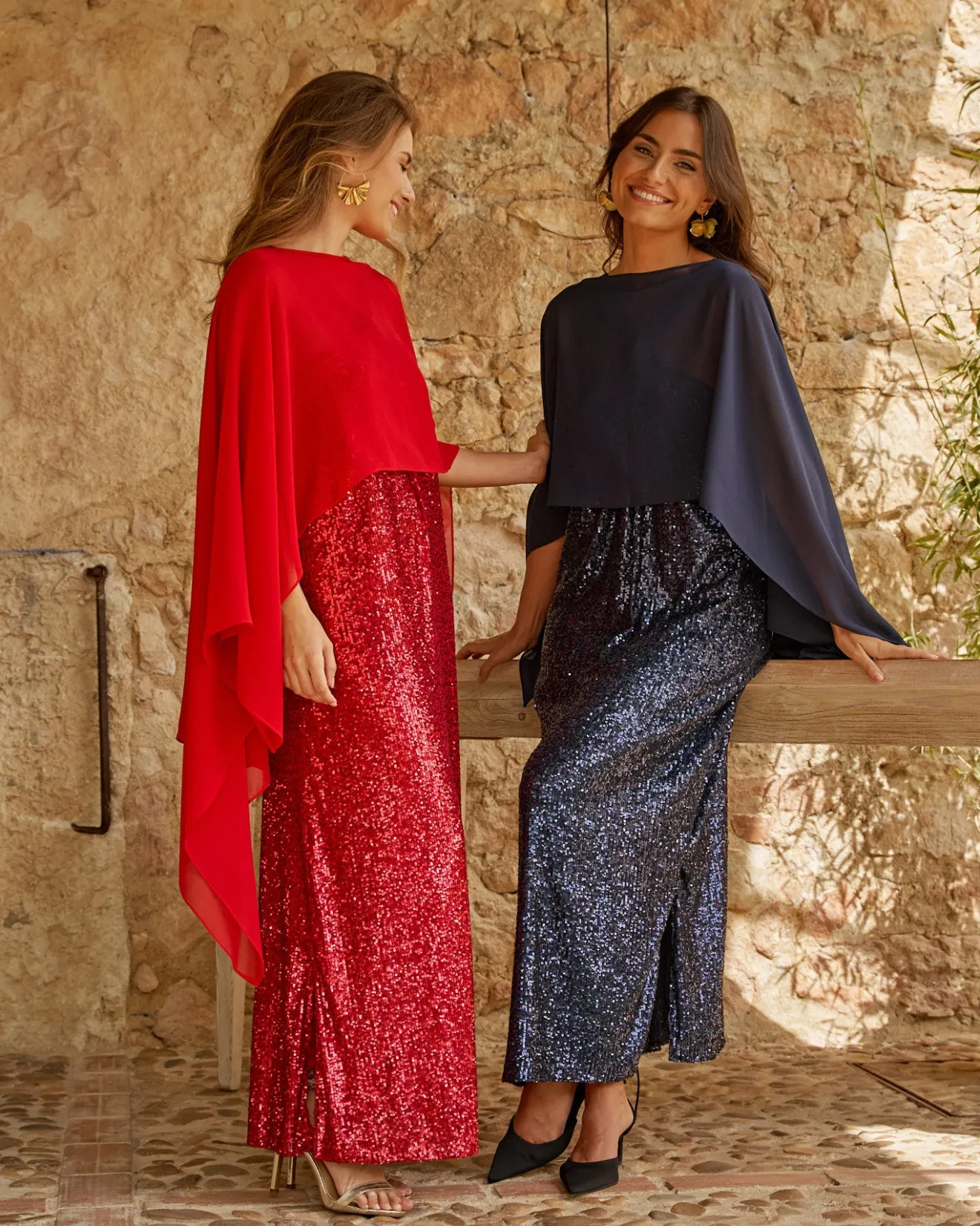 Miphai Plus D'accessoires | Capes Et Châles-Cape de gala rouge