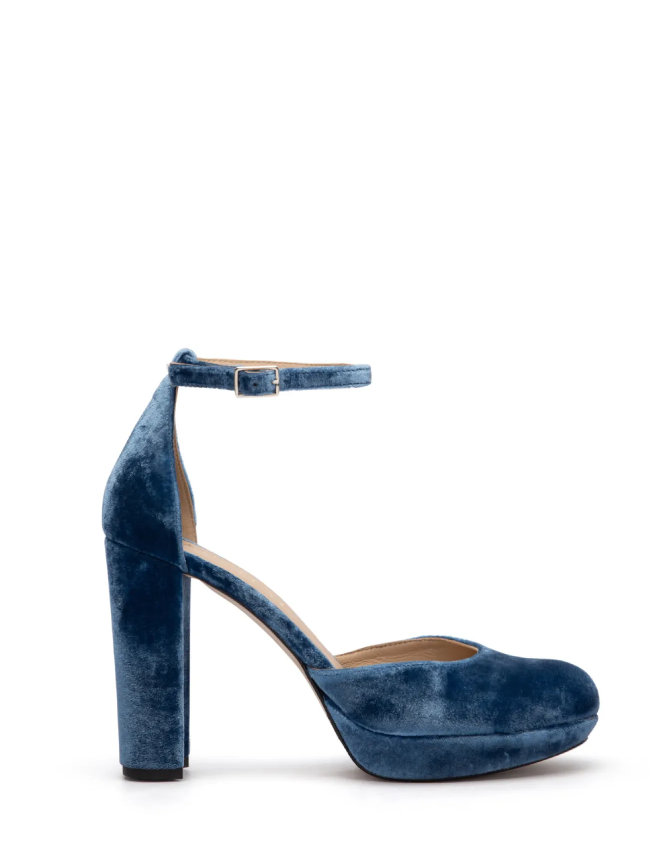 Miphai Chaussures-Chaussures à Talons Grace en Velours Bleu