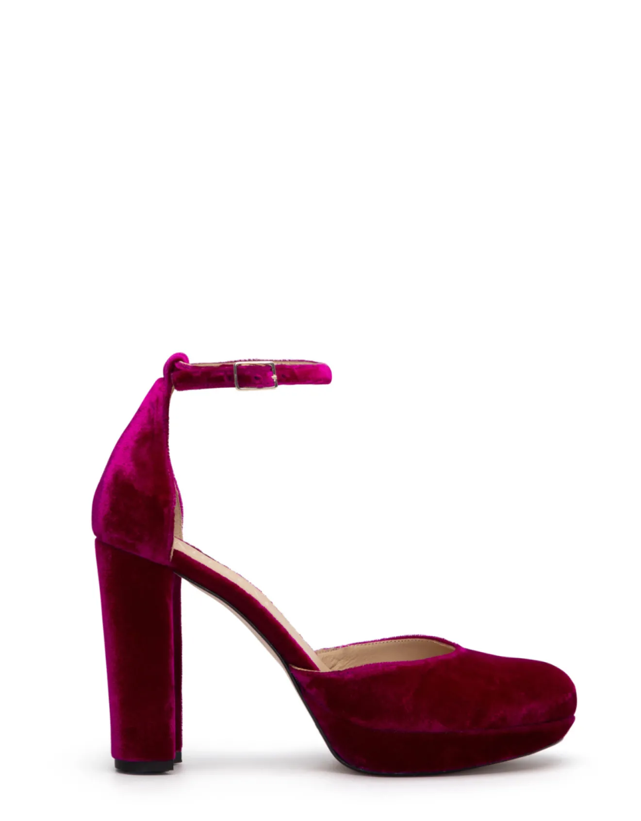 Miphai Chaussures-Chaussures à Talons Grace en Velours Fuchsia