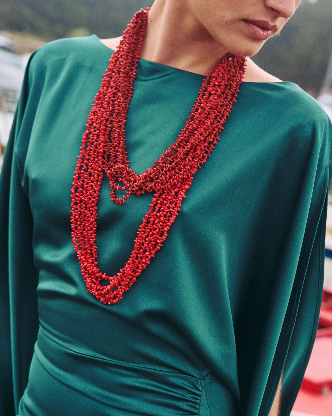 Miphai Bijoux-Collier court en vermello rouge