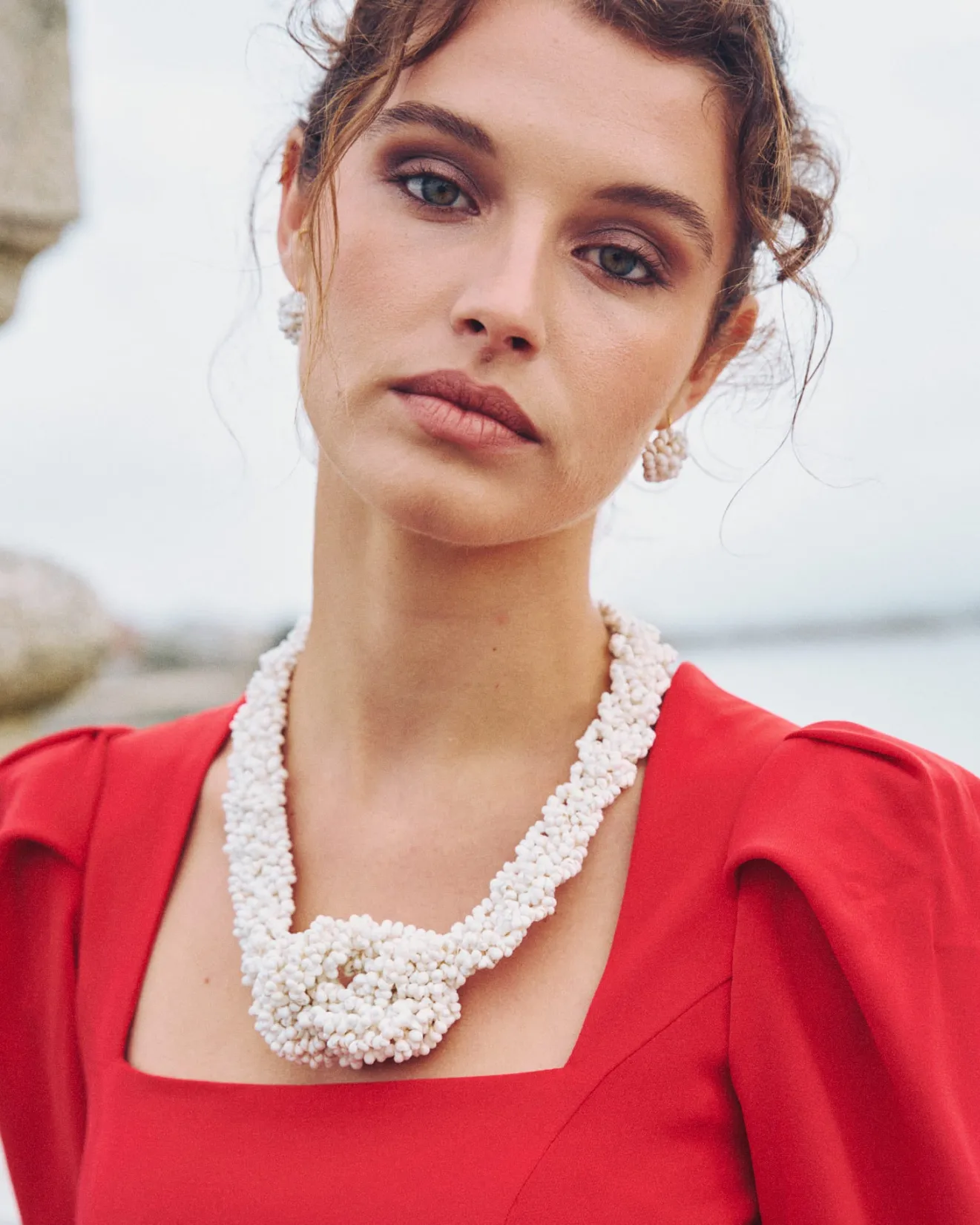 Miphai Bijoux | MariÉe-Collier Lancé Blanc Court