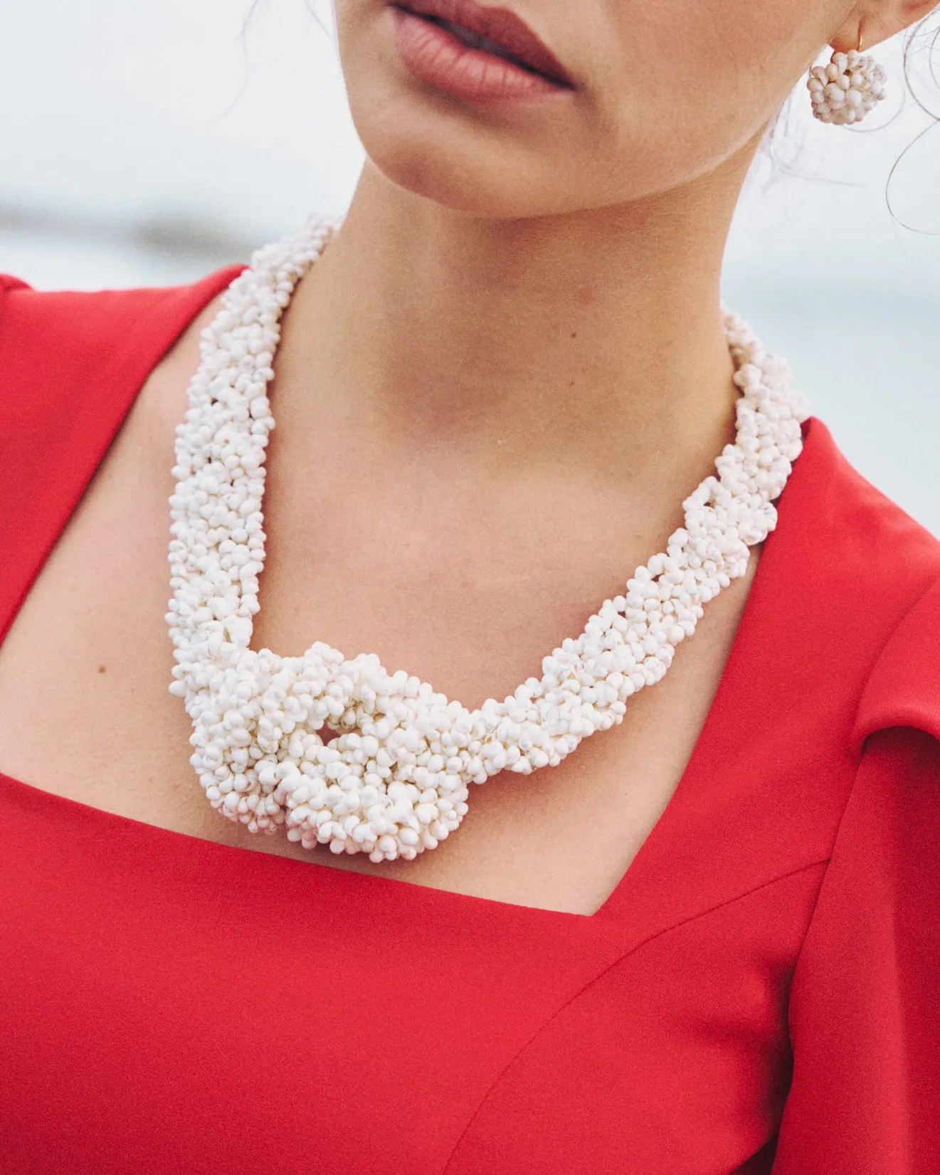 Miphai Bijoux | MariÉe-Collier Lancé Blanc Court