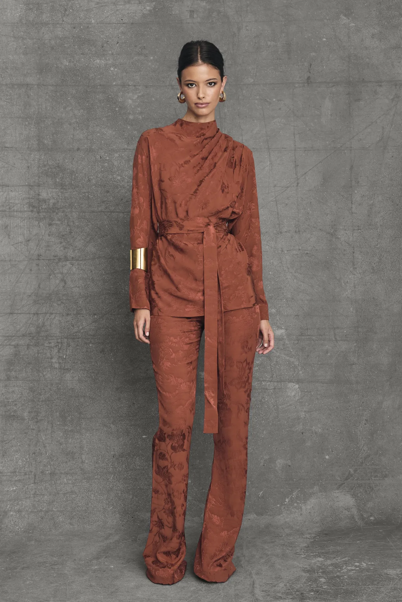 Miphai Remise Des Diplômes | Communions Ou Baptêmes-Pantalon flare Chelsea Terracotta