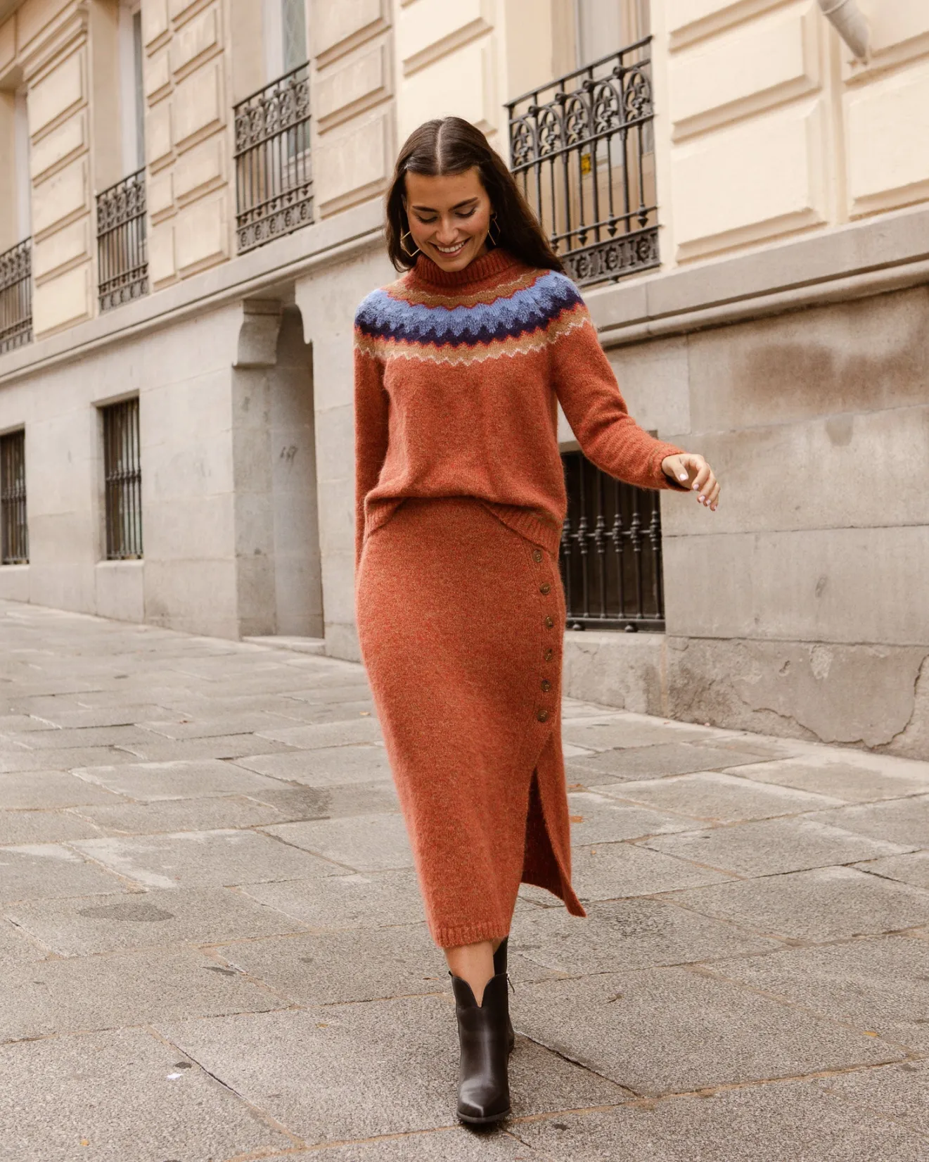 Miphai Outlet | Prêt-à-Porter-Pull maille orange Annecy