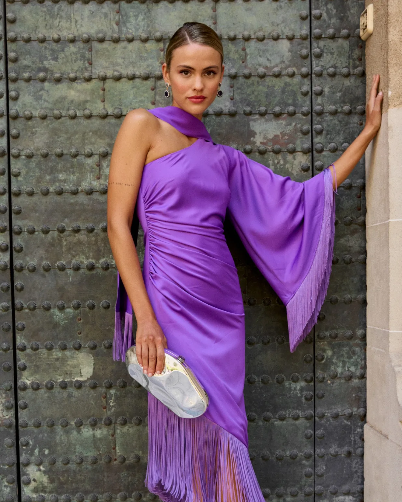 Miphai Outlet | Robes-Robe Asymétrique Kenia Violette