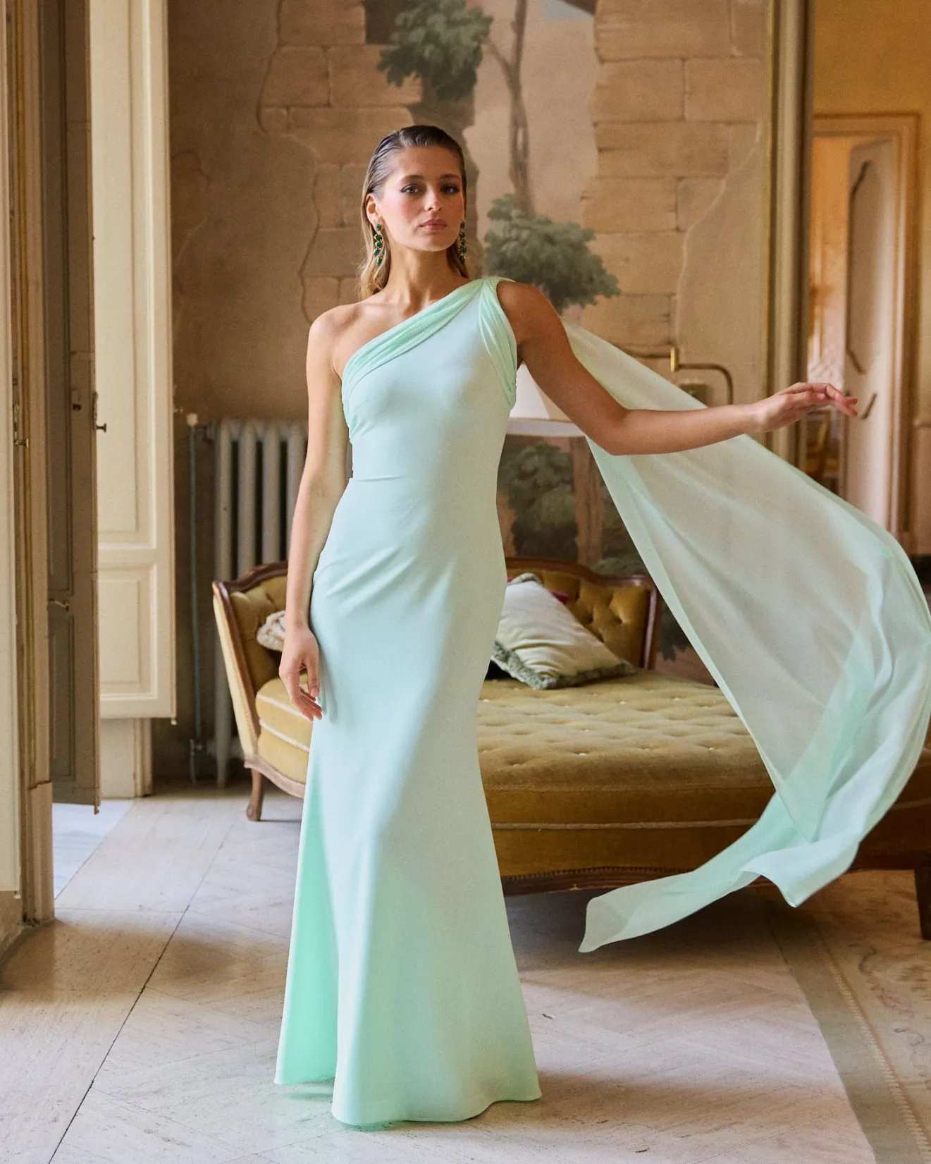 Miphai Invité Mariage | Robes-Robe Maxi Helena Vert Menthe