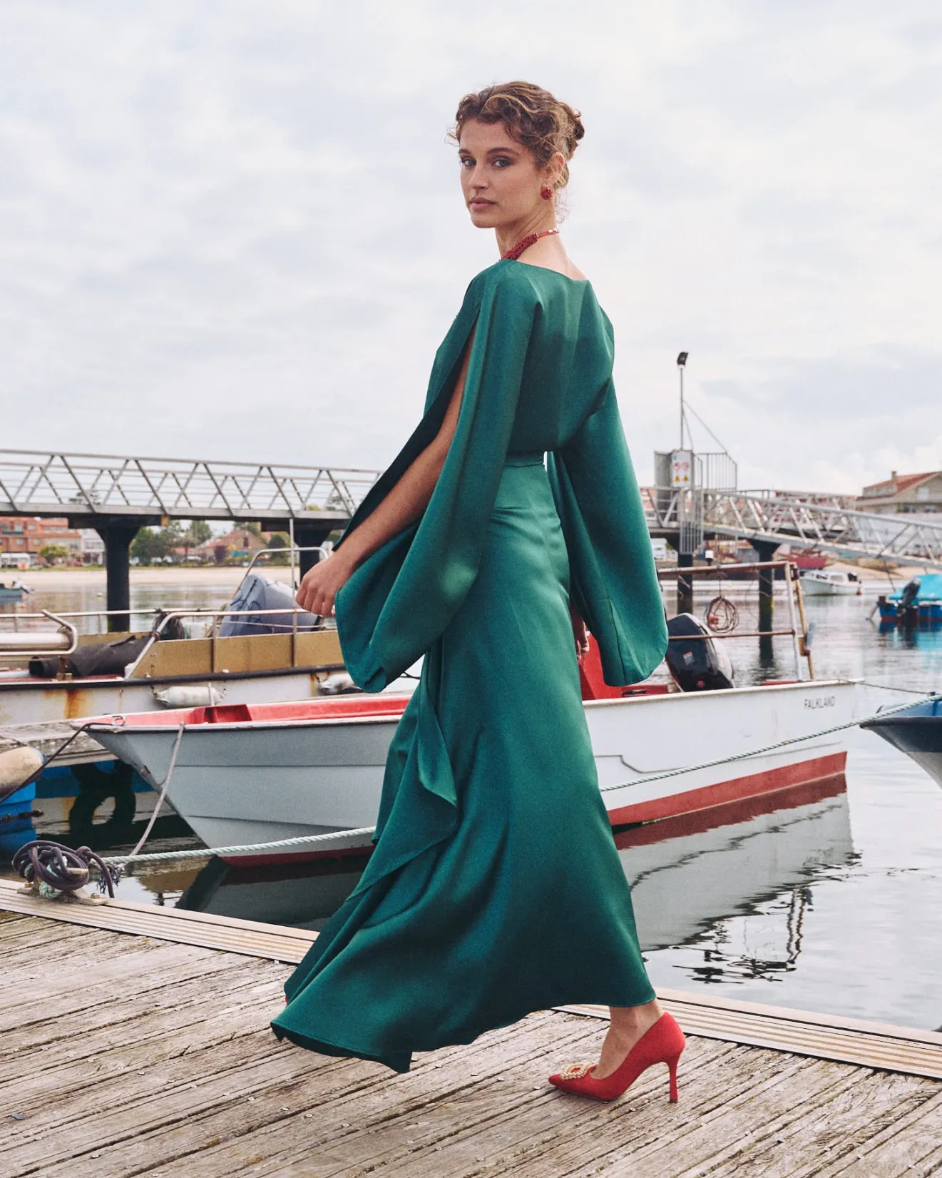 Miphai Remise Des Diplômes | Invité Mariage-Robe Midi Aldara Verte