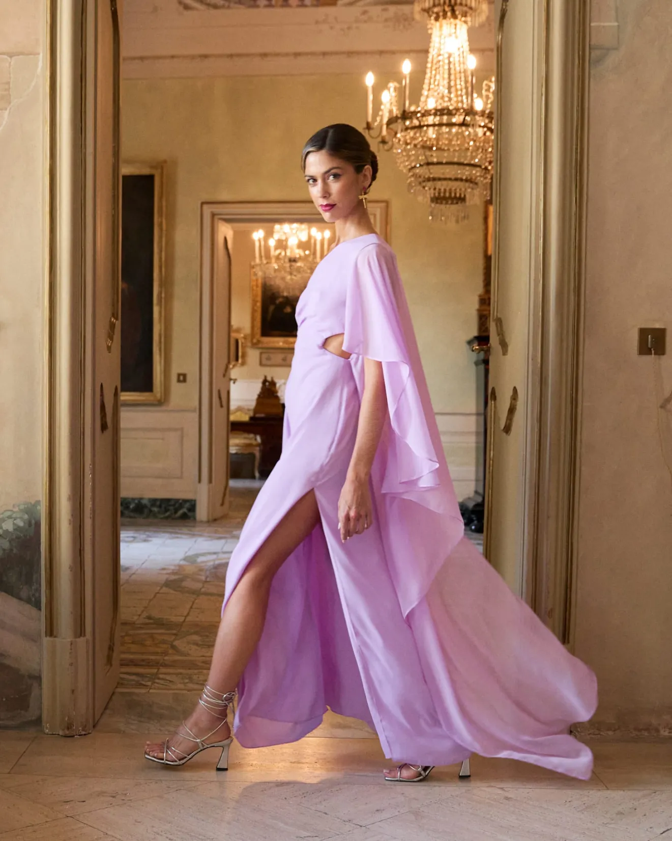 Miphai Outlet | Invité Mariage-Robe Valentina Mauve