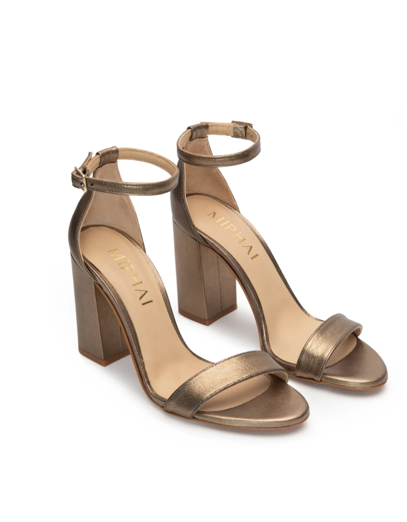 Miphai Chaussures-Sandales en cuir Garbo Bronze