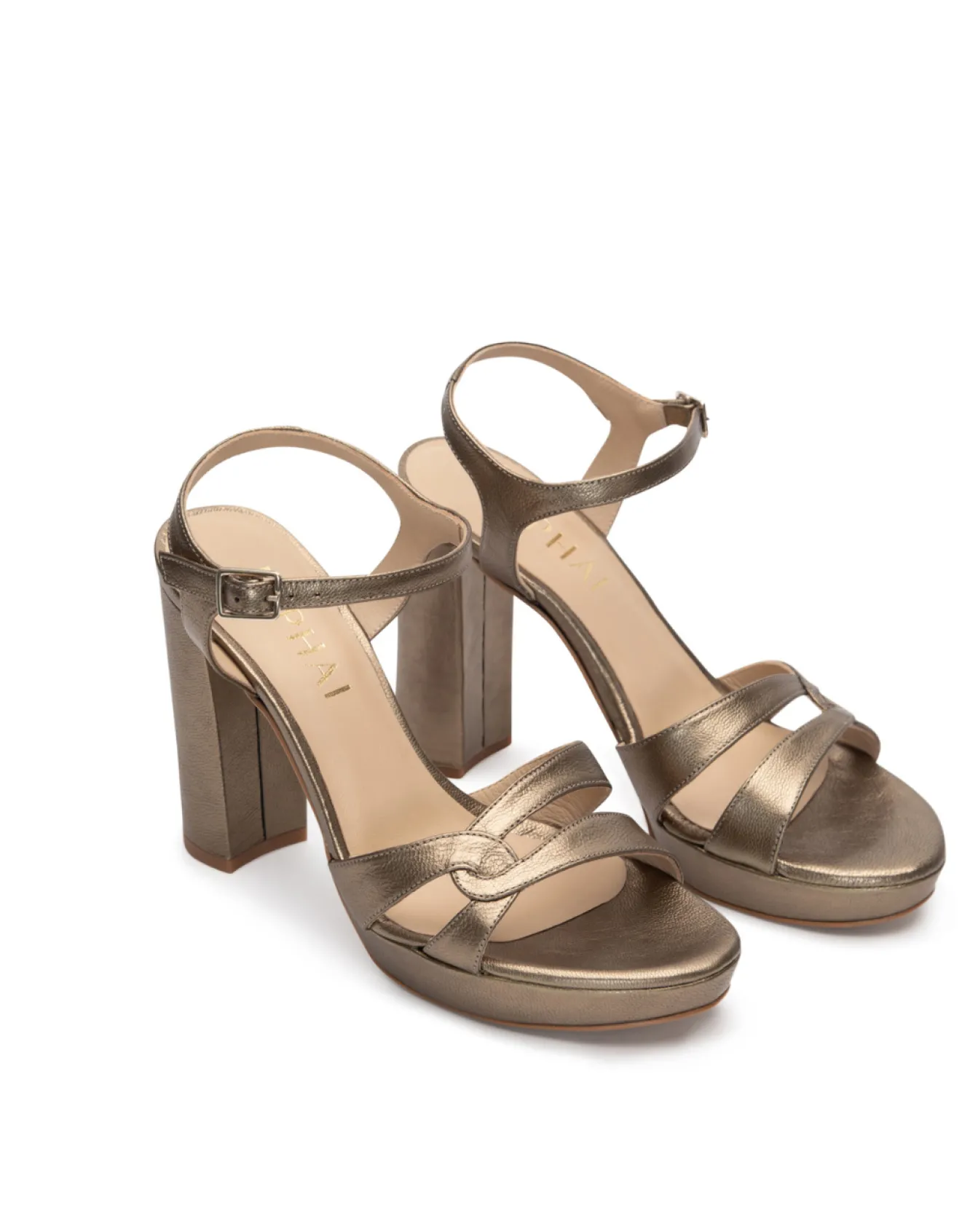 Miphai Chaussures-Sandales en cuir Lauren Bronze